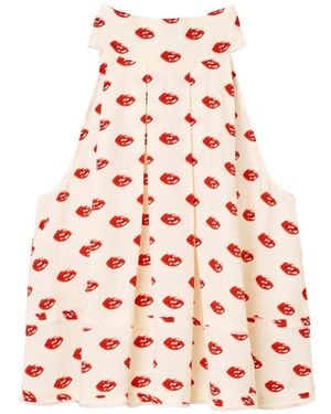 Marc Jacobs Lips Halterneck Tie Top - Red