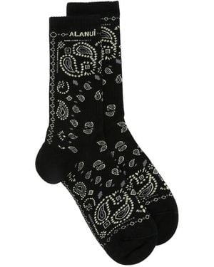 Alanui Bandana Socks - Black