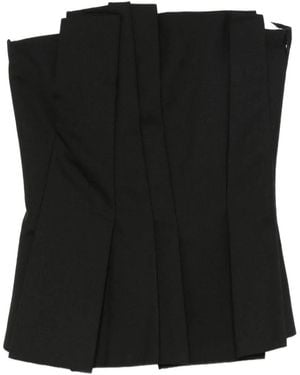 Rohe Pleated Strapless Top - Black