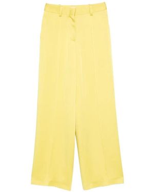 Jil Sander Pleated Concealed-Fastening Trousers - Yellow