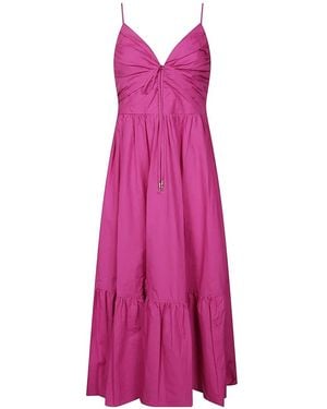 Michael Kors V-Neck Maxi Dress - Purple