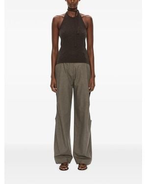 Christopher Esber Cashmere Rae Halter Tank - Brown