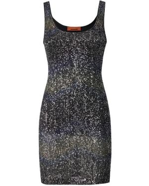 Missoni Embroidered Sequin Mini Dress - Black