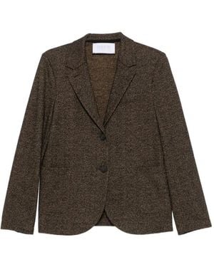 Harris Wharf London Stand Up Collar Blazer - Brown