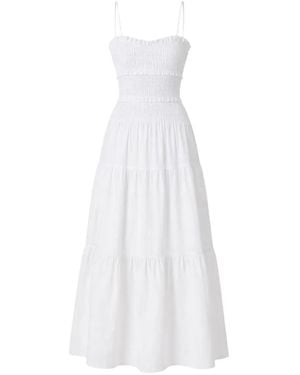 MICHAEL Michael Kors Shirred Tiered Maxi Dress - White