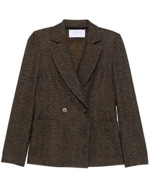 Harris Wharf London Herringbone Jacket - Brown