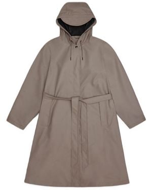 Rains A Line Longer Jacket - Marrone