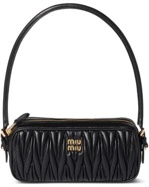 Miu Miu Matelasse' Clutch - Black