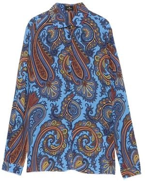 Etro Camicia Fantasia - Blu