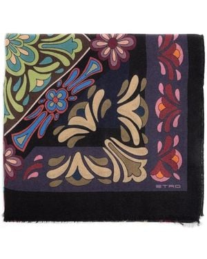 Etro Printed Scarf - Black