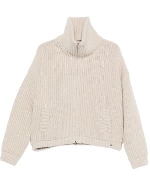 Herno Knit Bomber - White