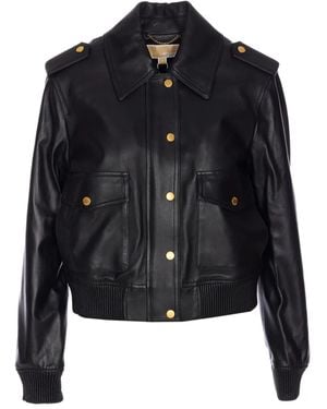 Michael Kors Leather Jacket - Black