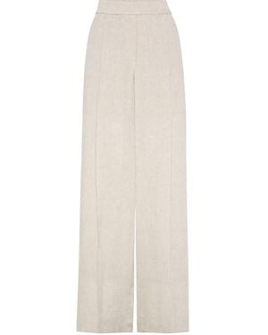 Brunello Cucinelli Linen Pants - White