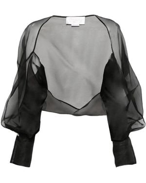 Genny Satin Jacket - Gray