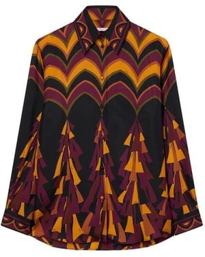 PUCCI Baiaderea Print Shirt - Brown