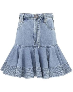 Zimmermann Indra Mini Skirt - Blue