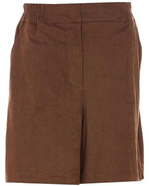 Urban Code Faux Leather Shorts - Brown