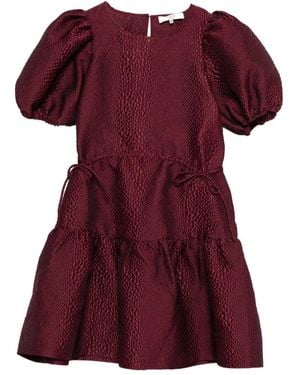 Sea Puff-Sleeve Tiered Dress