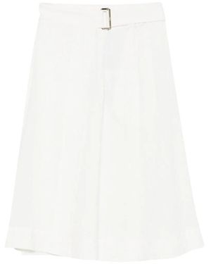 Herno Cotton Elastane Skirt - White