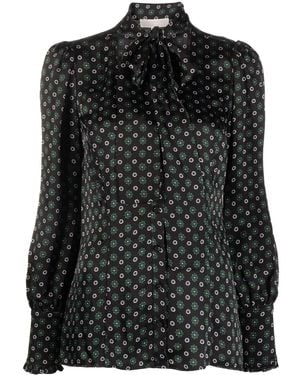 Michael Kors Mmk Bow Blouse - Black