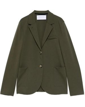 Harris Wharf London Stand Up Collar Blazer - Green