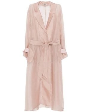 Herno Organza Silk Trench Coat - Pink