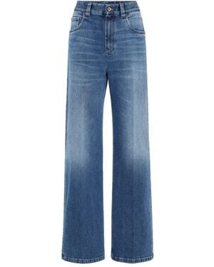 Brunello Cucinelli Five Pockets Denim Trousers - Blue