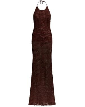 Etro Crochet-Effect Maxi Dress - Purple