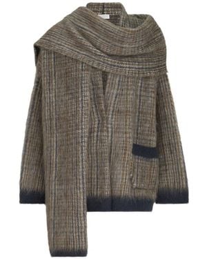 Brunello Cucinelli Scarf Cardigan - Gray