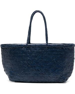Dragon Diffusion Bamboo Triple Jump Design Basket Bag - Blue