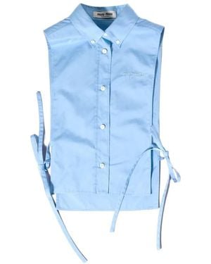 Miu Miu Cotton Shirt - Blue