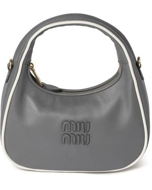 Miu Miu Wander Leather Bag - Grey