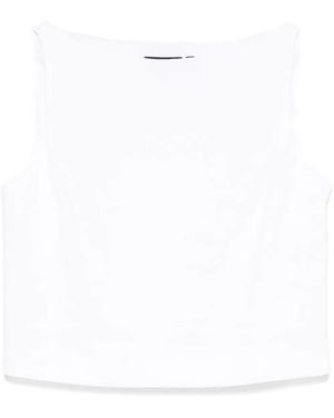 Theory Sleeveless Boatneck Top - White