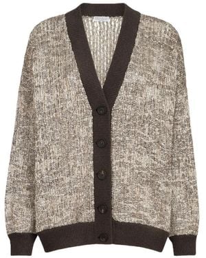 Brunello Cucinelli Cardigan Ricamato - Brown