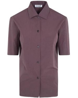 Jil Sander Short-Sleeve Shirt - Purple