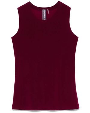 Norma Kamali Crew-Neck Tank Top - Red