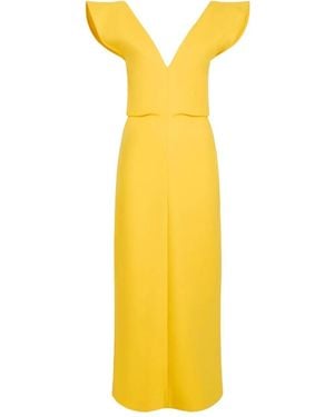 Proenza Schouler Canary Viscose Wool Mariam Dress - Yellow