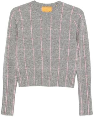 Guest In Residence Shrunken Checker Crew - Grey
