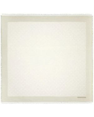 Tory Burch Monogram Scarf - Natural