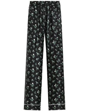 Dolce & Gabbana Pantalone Fantasia Floreale - Nero