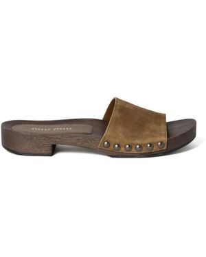 Miu Miu Clogs - Marrone