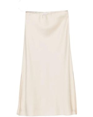 Brunello Cucinelli Satin Skirt - White