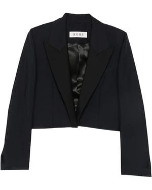 Rohe Cropped Blazer - Nero