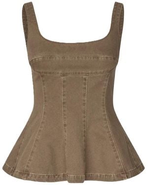 Stine Goya Elevated Structured Top - Brown