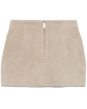 Remain Suede Mini Skirt - Natural