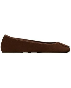 Tory Burch Reva Ballet Suede - White
