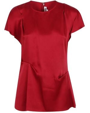Victoria Beckham Blusa Con Dettaglio Drappeggiato - Rosso