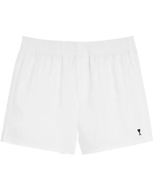 Ami Paris Embroidered Shorts - White