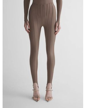 Mugler Corseted Leggings - Brown