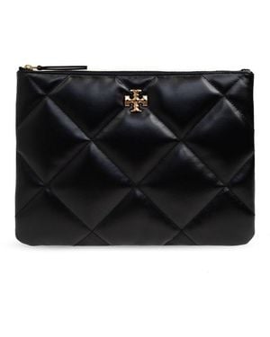 Tory Burch Calf Leather Clutch Bag - Black
